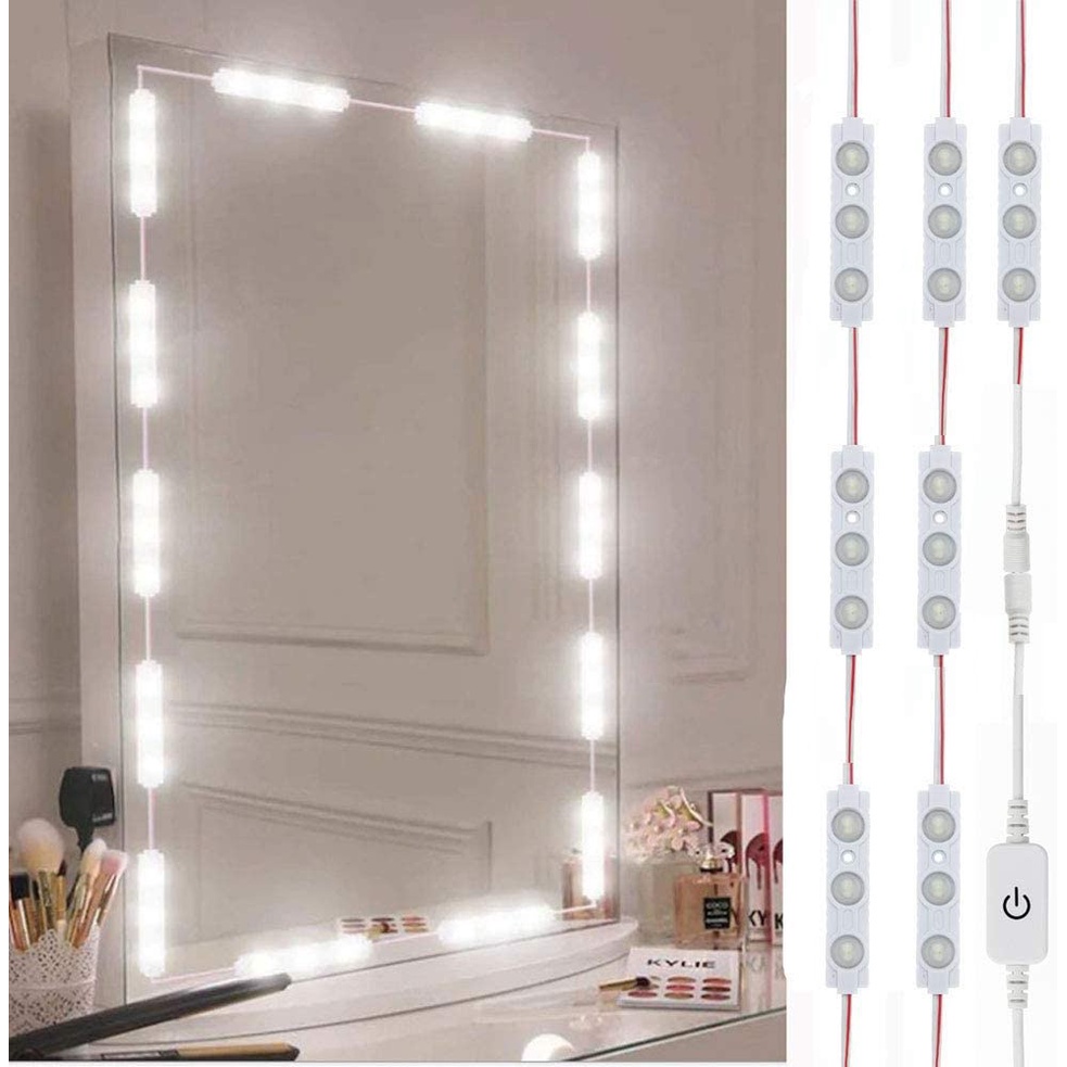 Led 化妝鏡燈,好萊塢風格梳妝檯燈,超亮白色 LED,可調光觸摸控制燈條