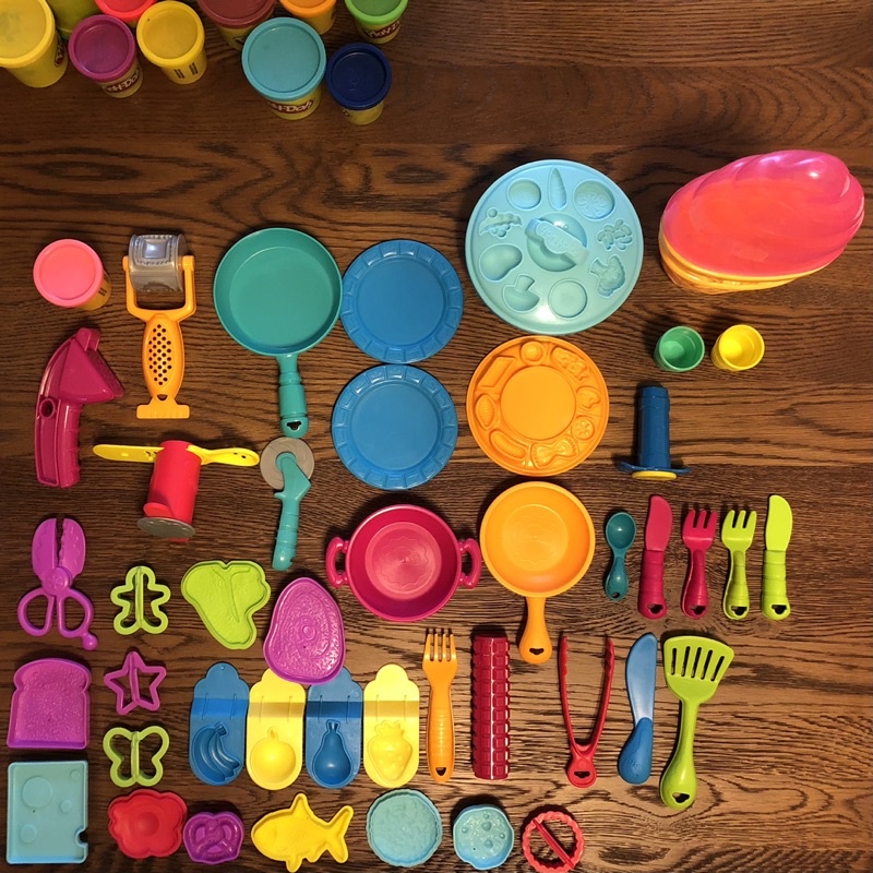 二手7成新 正版培樂多 PlayDoh 廚房工具組 43工具1黏土 不拆售 無盒