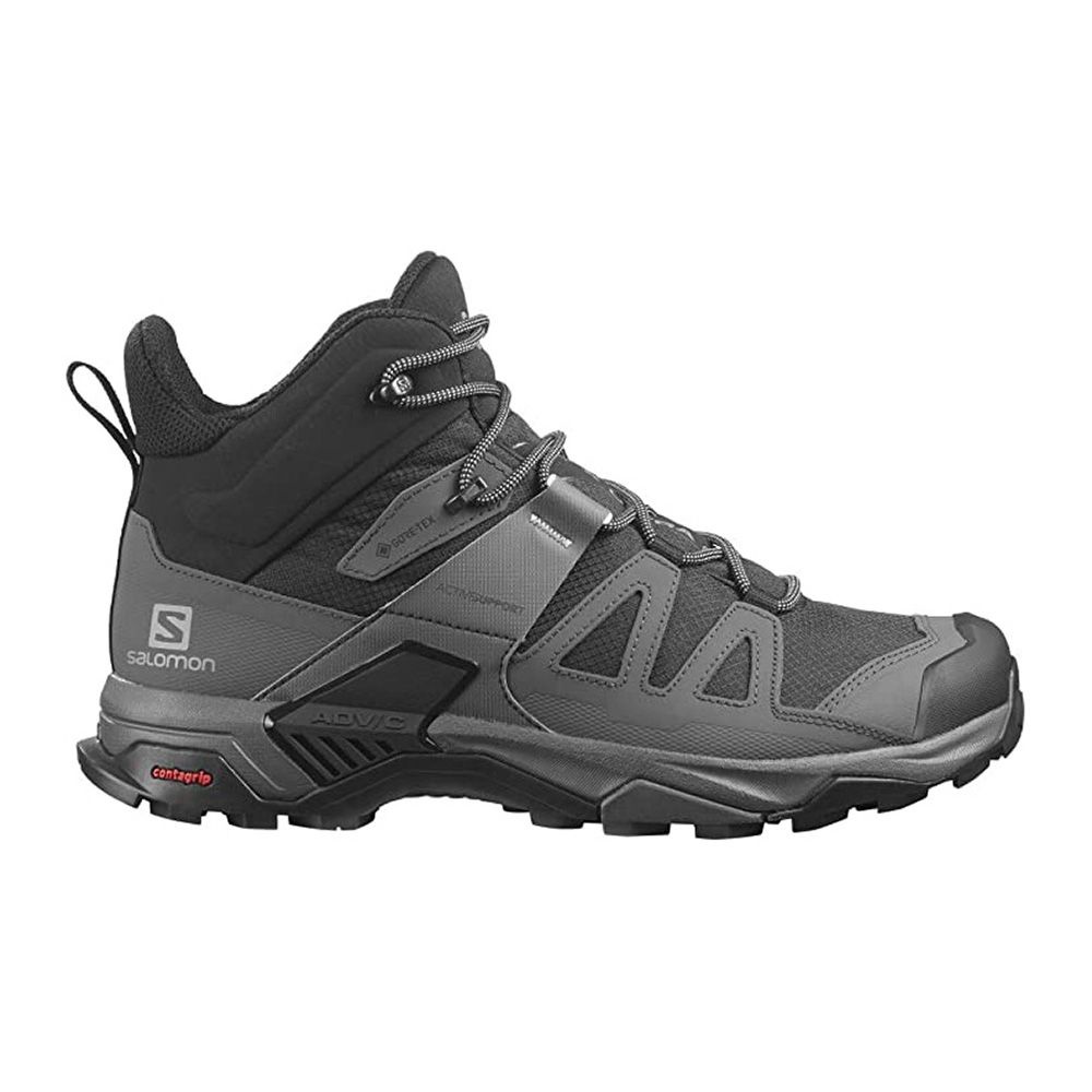 (男)【SALOMON】X ULTRA 4 GORE-TEX 寬楦中筒登山鞋-黑灰 L41294600