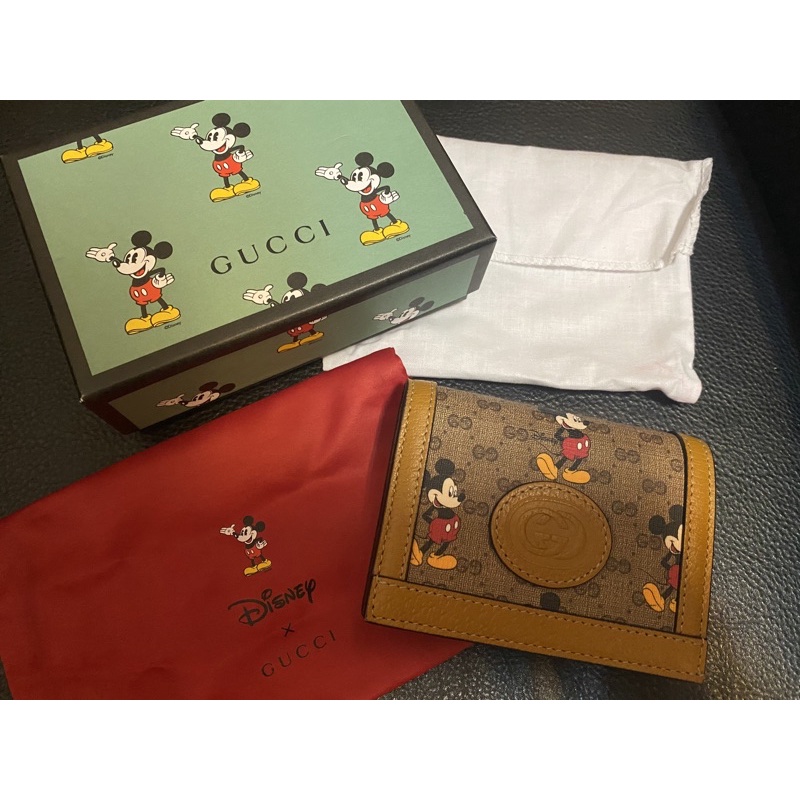 米奇 Gucci 聯名小皮夾 聖誕節 情人節 聖誕禮物 交換禮物 短夾 迪士尼 短夾 小錢包