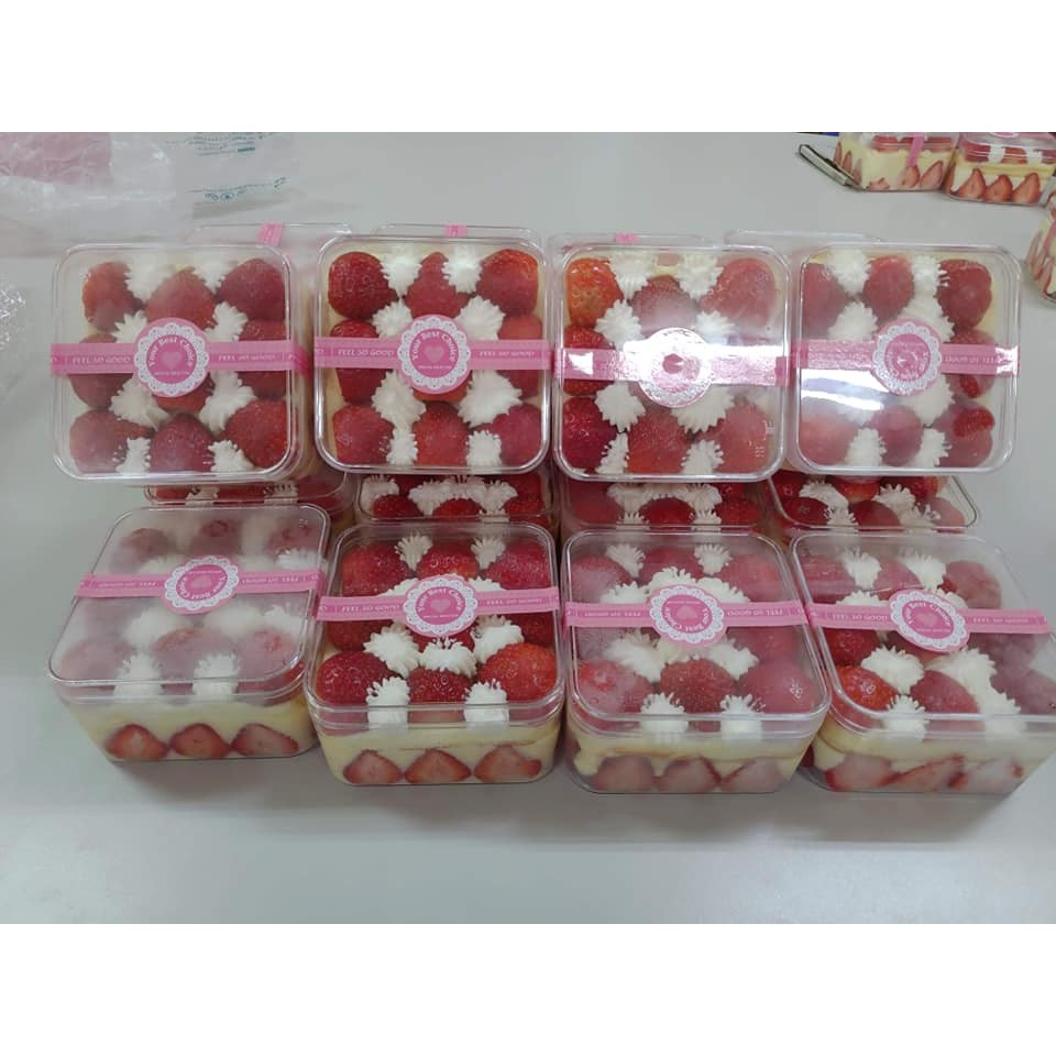 ☀孟玥購物☀500cc 透明 方形盒 草莓盒 芒果盒 水果盒 蛋糕盒 餅乾盒 糖果盒 1個 盒子+蓋子