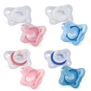 Chicco 輕量柔軟矽膠拇指型安撫奶嘴2入組(0-2M/2-6M)【麗兒採家】
