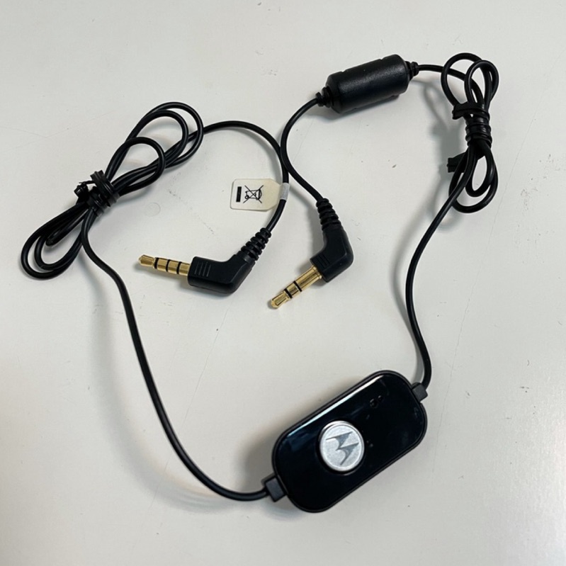 Motorola 原廠正版 耳機麥克風線（適用於耳罩式耳機，用於手機通話/平板/筆電之視訊通話）