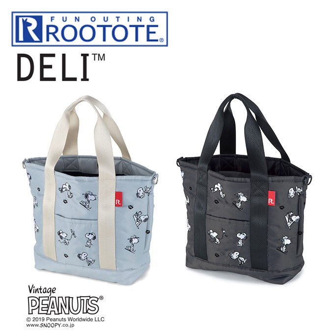 ◎Life Sense◎【Rootote x PEANUTS】SNOOPY聯名 DELI 防潑水空氣感手提包 外出袋