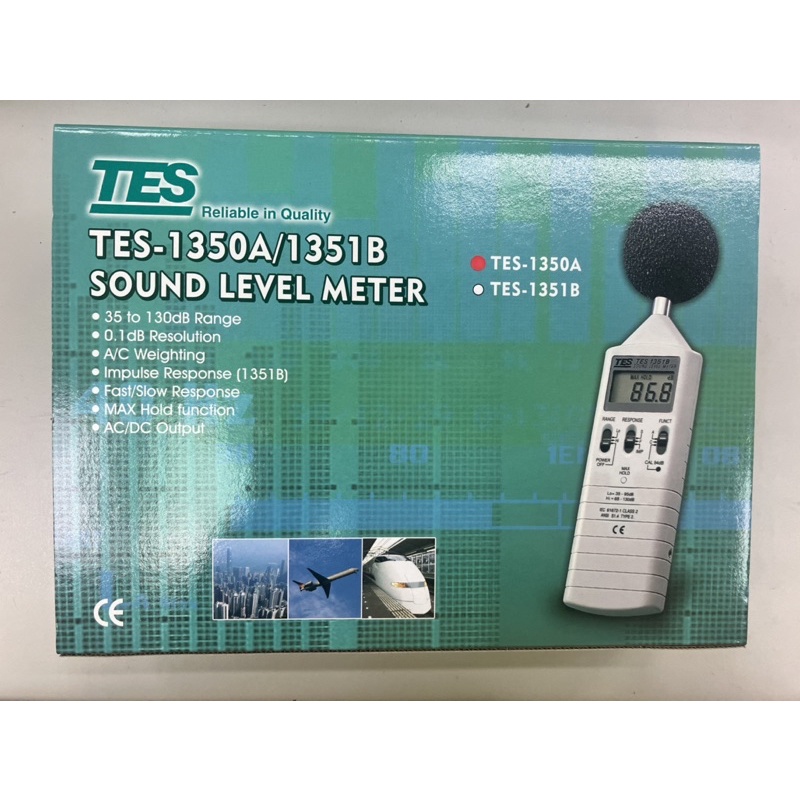 TECPEL 泰菱》泰仕 TES-1350A 噪音計 分貝計 35dB~130dB TES 1350A 含稅