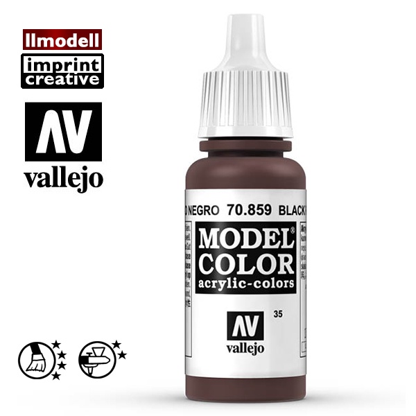 AV Vallejo 黑紅色 70859 Black Red 紅黑色 焦紅色 模型漆水性漆鋼彈壓克力顏料西班牙