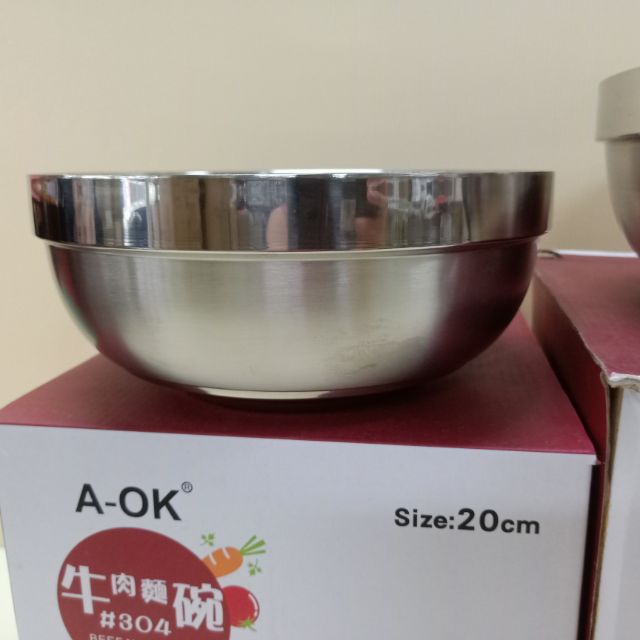 不銹鋼牛肉麵湯碗 A-ok牛肉麵碗 304不鏽鋼碗 不鏽鋼隔熱碗 湯碗 不鏽鋼泡麵碗 泡麵碗 湯麵碗