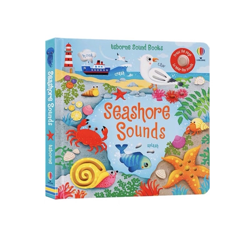 (現貨）Usborne Seashore Sounds/觸摸洞洞音樂書/海邊的聲音/幼兒繪本/英文啟蒙讀物