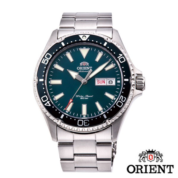 東方錶 ORIENT 綠水鬼200米鋼帶機械潛水錶 藍寶石水晶玻璃鏡面 42mm 公司貨 RA-AA0004E