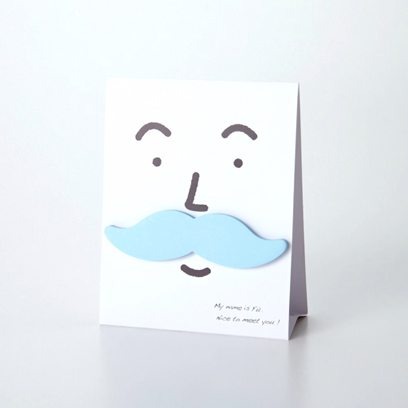SUGAI WORLD Mustache-it/ Blue/ 30入/造型便利貼 eslite誠品