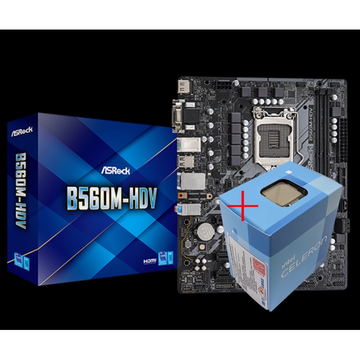 【現貨當日出】全新 Intel G5905+華擎 ASRock B560M-HDV R2.0 MATX INTEL主機板