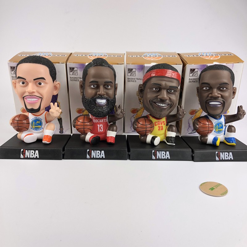 Q版  NBA籃球明星Curry 哈登 杜蘭特 足球明星 梅西  搖頭公仔 汽車擺件 車內飾品 玩偶模型 精品擺件 禮品