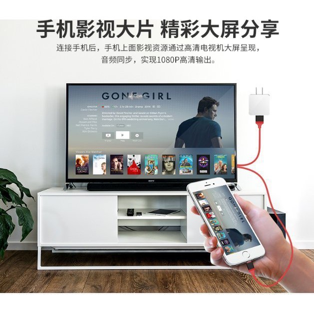 保固一年 Hdmi 即插即用蘋果iphone 通用hdmi 手機轉hdmi 電視高清線車用視頻線 蝦皮購物