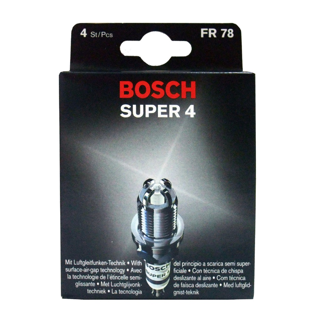 油槍滑掉-BOSCH FR78X 銀四爪 火星塞 【數量+1是單顆價錢，數量+4是一盒】