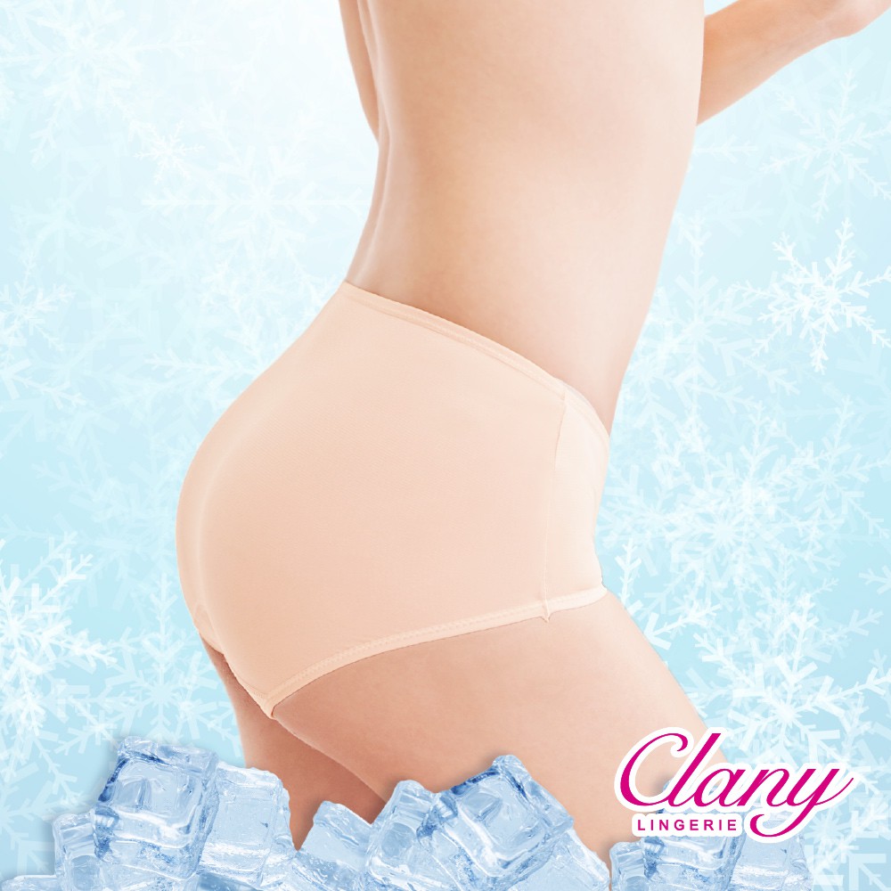 【可蘭霓Clany】-2度C奈米涼感透氣中腰 M-XL健康內褲 (春漾膚2209-11)