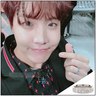 ❌免運❌ 鄭號錫同款 正韓戒指 ASMAMA 防彈少年團 BTS JHope 號錫 同款鑲鑽螺絲紋鈦鋼戒指 韓國戒指