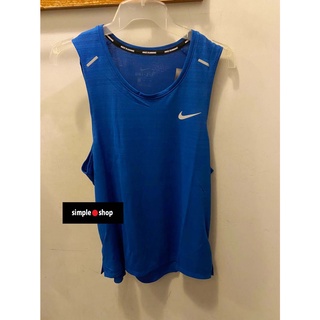 【Simple Shop】NIKE DRI-FIT 慢跑背心 反光 路跑 訓練 運動背心 藍色 男 CU5983-480