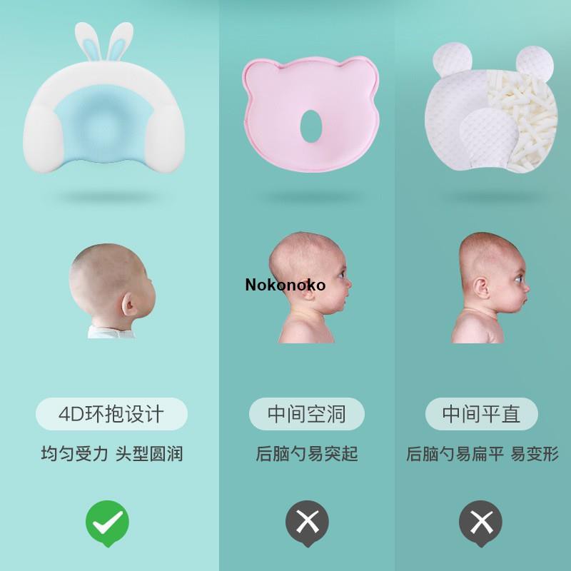 新款下殺 嬰兒定型枕防偏頭新生兒頭型矯正寶寶糾正偏頭全棉透氣舒適嬰兒枕防偏頭防扁頭定型枕可水洗