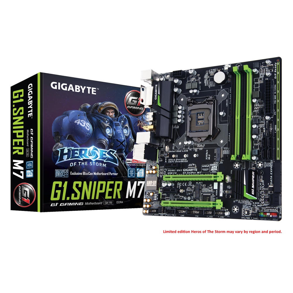 【台南個人自售】技嘉 G1 SNIPER M7 LGA1151腳位 全新原廠備品 原廠保固 電競 RGB I7-7700