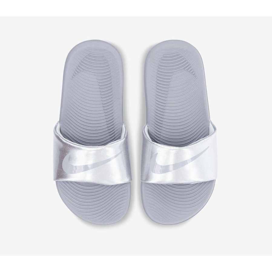 NIKE KAWA SLIDE (GS/PS)童拖鞋 銀灰-NO.819352007