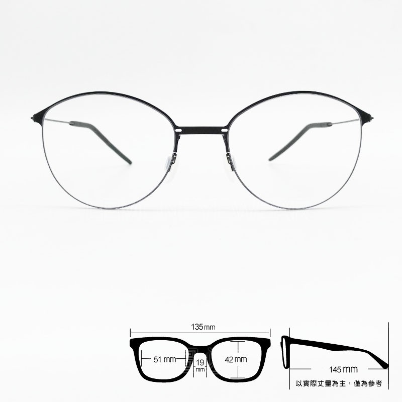 ✅💎 頂級純鈦 💎 [檸檬眼鏡] Markus T  DOT 020 130 德國品牌 消光黑色極輕量圓型光學鏡框