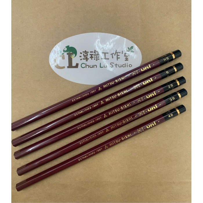 淳祿工作室 Uni 三菱hi Uni 高級鉛筆單隻售hb B 2b 3b 4b 蝦皮購物