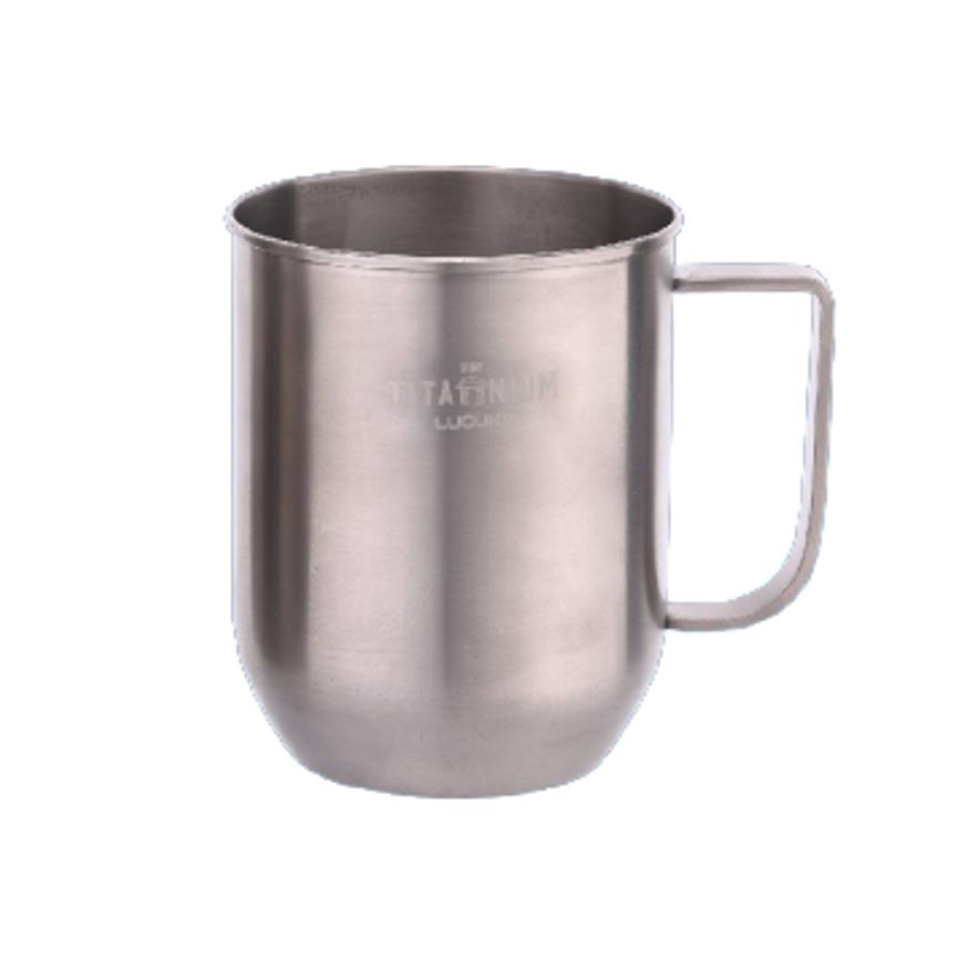 LUCUKU_TITANIUM 純鈦炊具精品 -鈦鑽馬克杯 500ml(TI-030) _免運費