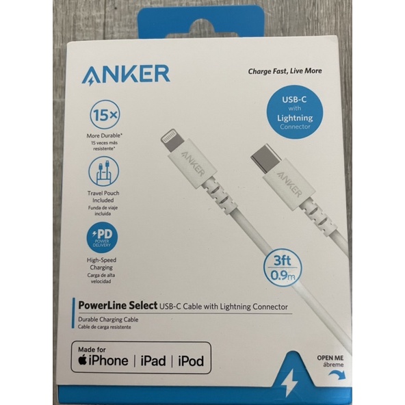 ［全新現貨優惠］ANKER USB C to Lightning 傳輸線
