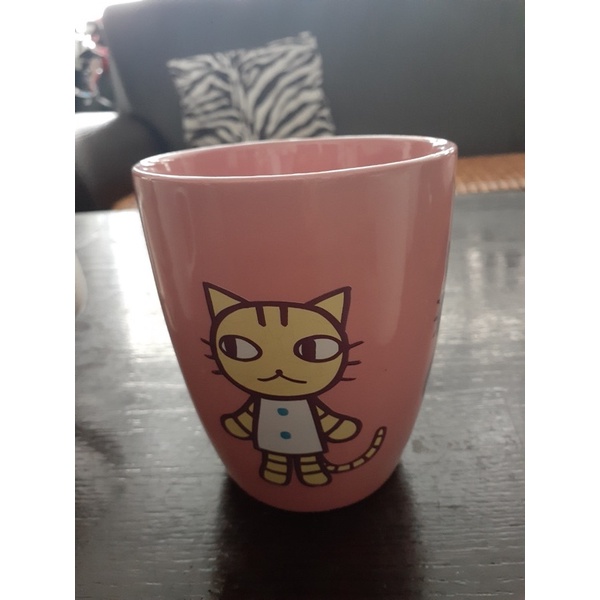 黃色貓咪🐱 粉色馬克杯