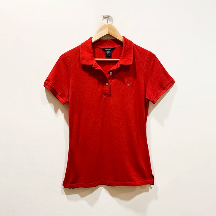 GANT 紅色短袖POLO衫 休閒運動上衣 高爾夫球衣【壽司羊羊】二手衣