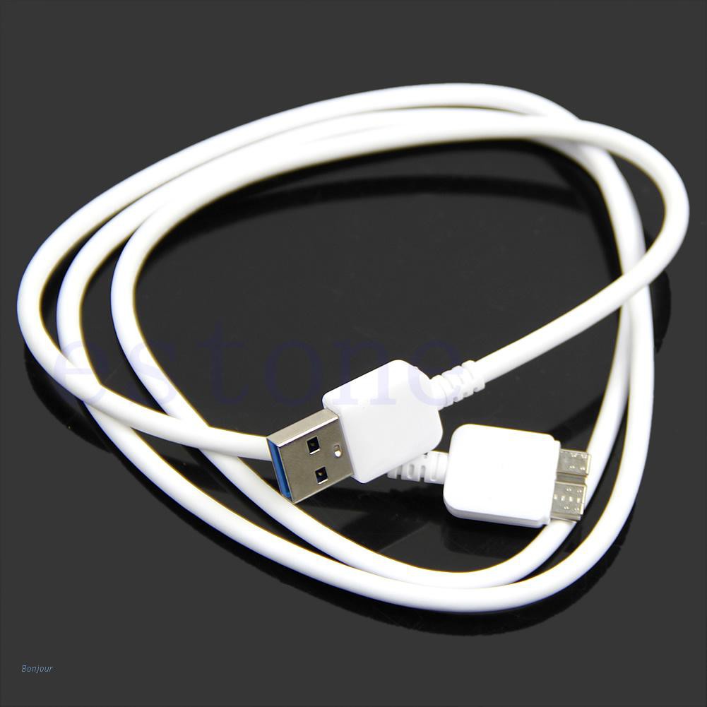 Bonjour 適用於三星Galaxy Note 3 III N9000 S5 Micro USB 3.0 白色數據線