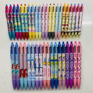 ❤Lika小舖❤日本製sun-star三色筆黑紅兩色原子筆 自動鉛筆玩具總動員冰雪奇緣米妮奇奇蒂蒂小熊維尼熊皮卡丘唐老鴨