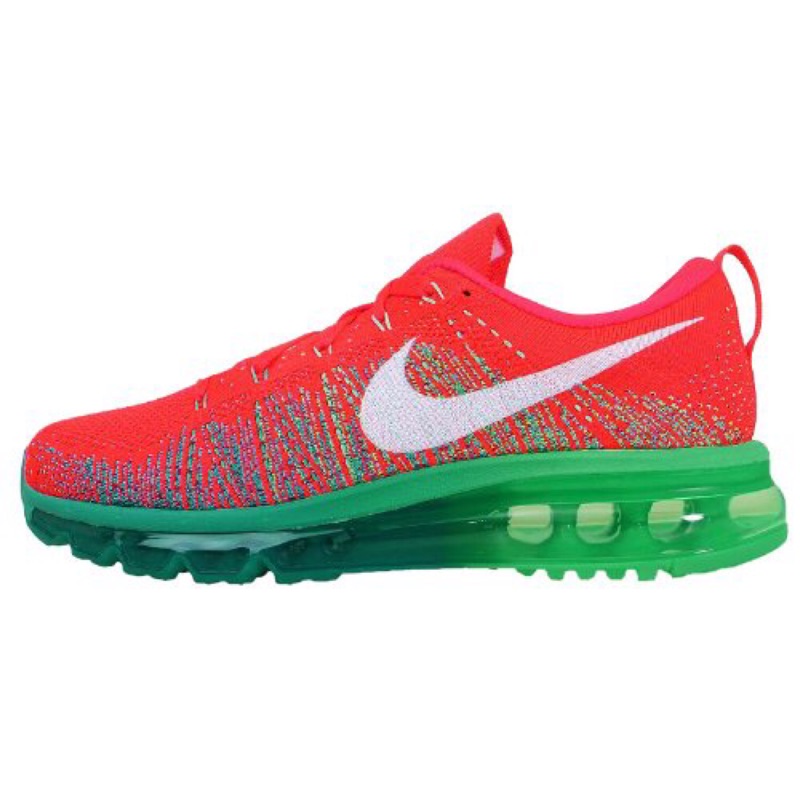 NIKE WMNS FLYKNIT MAX 橘色 紅色 綠色 白 漸層 編織 針織 大氣墊 全氣墊 620659-600