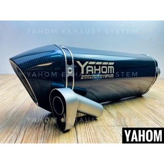 非認證管 YAHOM 黑髮絲紋 六角 改裝排氣管 46公分 聲音超低沉/蠍子管/akrapovic/吉村/R15V3/