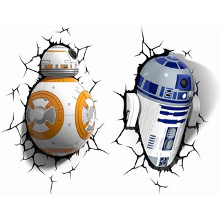 ❤️正版❤️ 美國迪士尼 星際大戰 star war BB-8 R2-D2 夜燈 燈 壁燈 3d 立體