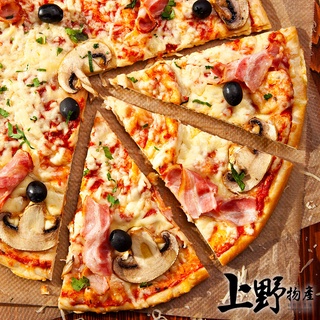【上野物產】美味六吋橢圓牽絲培根小披薩 ( 120g ) PIZZA 比薩 披薩