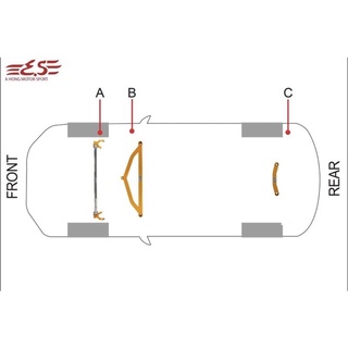 Espring Toyota Auris 鋁合金車身拉桿 引擎室拉桿 井字拉桿 後下拉桿