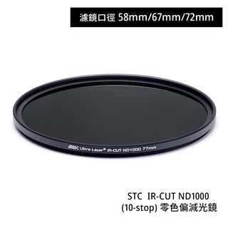 STC 58mm 67mm 72mm IR-CUT ND1000 (10-stop) 零色偏減光鏡 [相機專家] 公司貨