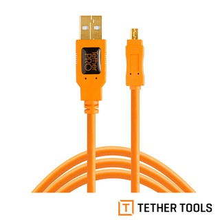 Tether Tools CU8015-ORG USB2.0 轉 Mini B 8Pin 拍攝線傳輸線4.6M 廠商直送