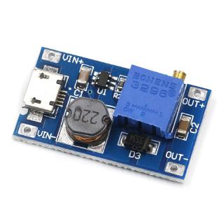MT3608 DC-DC 可調升壓模組 2A 升壓板升壓模塊,帶 MICRO USB 2V-24V 至 5V 9V 12