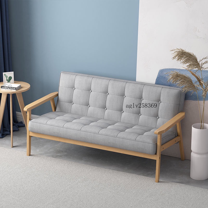 沙發   北歐簡約  現代實木沙發椅   單雙人 三人 客廳  簡易沙發    出租房小戶型沙發
