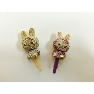 大賀屋 Hello Kitty 防塵塞 耳機孔 防塵 水鑽 手工 精緻 禮物 白色粉色 二選一 三麗鷗 韓國正版