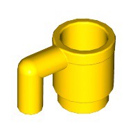 磚家 LEGO 樂高 黃色 人偶 配件 用具 器具 杯子 馬克杯 Cup 3899 6264