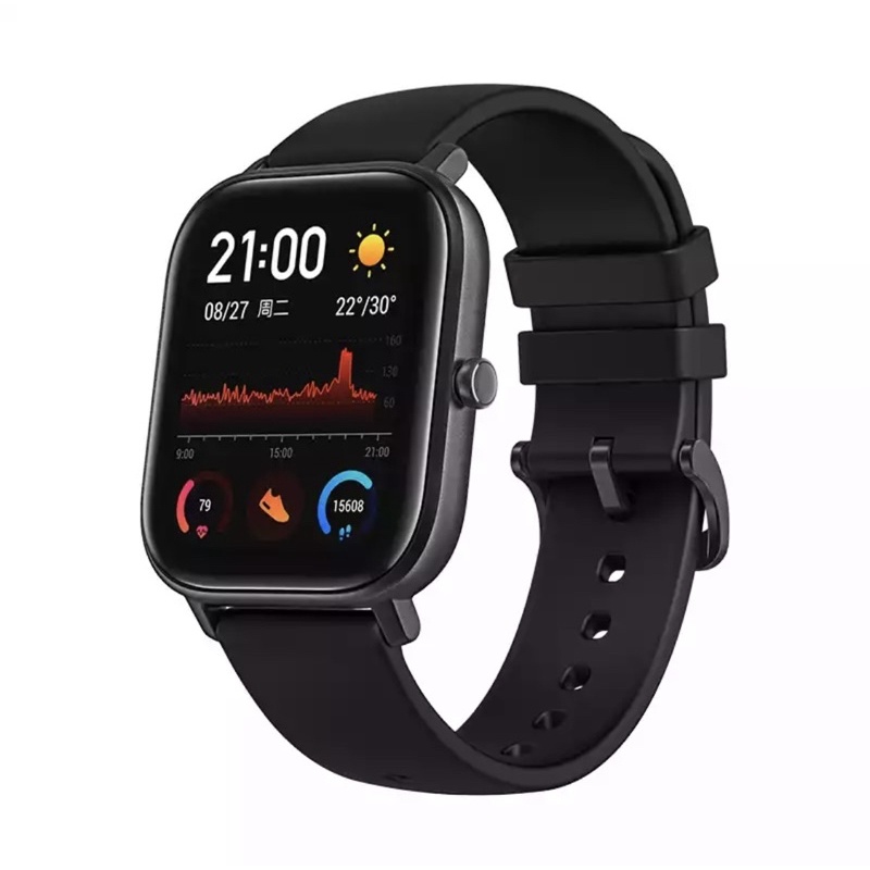 Amazfit 華米GTS 智能運動心率智慧手錶 - 消光黑(贈保護殼及保護貼)