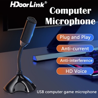 Hdoorlink 可調節 USB 桌面麥克風即插即用全向 PC 筆記本電腦麥克風,用於電腦遊戲錄音聊天唱歌會議