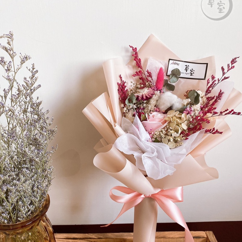 草室🌿 香氛棉花乾燥花束  畢業花束 乾燥花束 母親節禮物