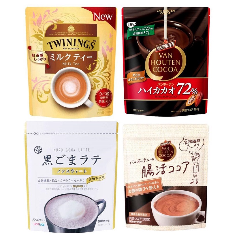 日本製🇯🇵 TWINING片岡 濃厚奶茶 唐寧奶茶 九鬼 黑芝麻 巧克力 晚安奶茶 北日本可可粉 J00050968