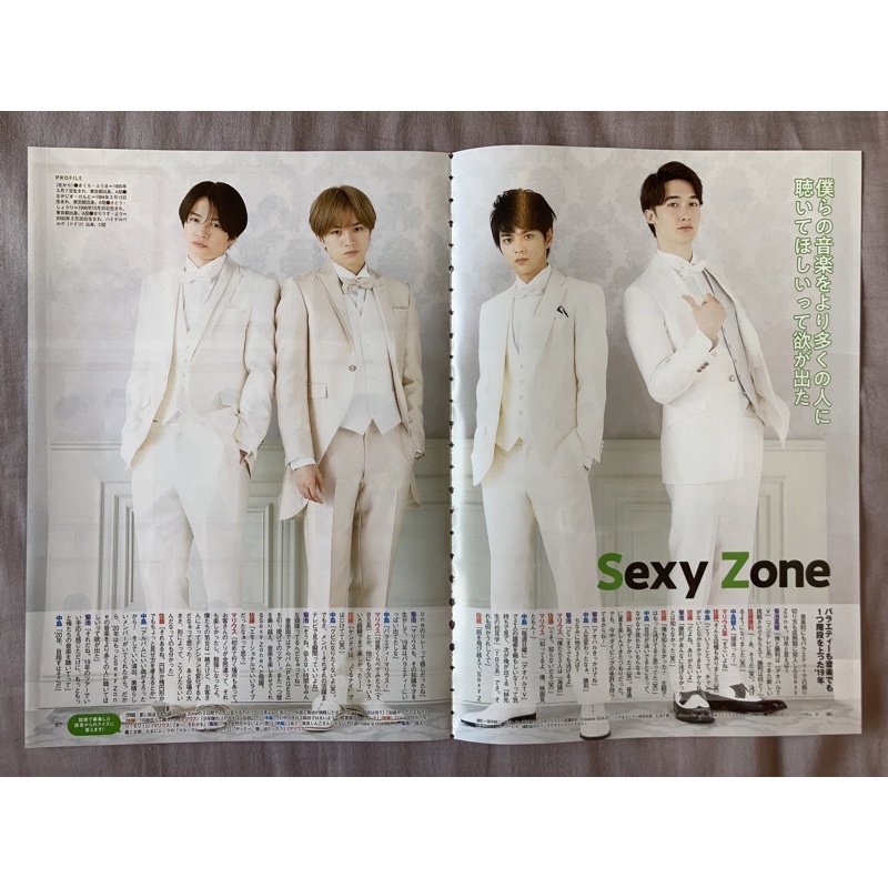 Sexy Zone 2012.4～2013.3 SexyZone カレンダー マリウス葉 中島健人 
