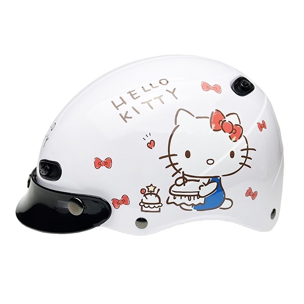 EVO CA-110 / CA110 安全帽 日常Kitty 白色 卡通 半罩 單帽子 不含鏡片 正版授權