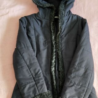灰色中長款修身連帽加厚羽絨棉秋季冬季風衣女裝外套